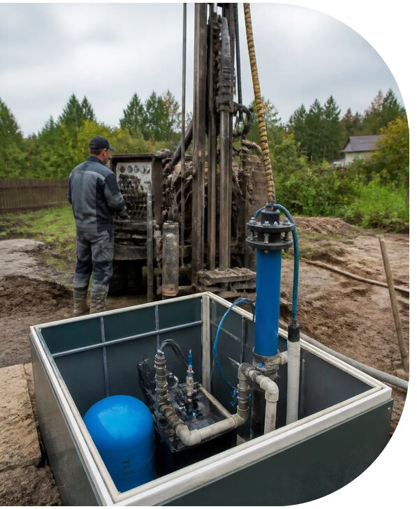 Обустройство артезианской скважины под ключ в Беслане