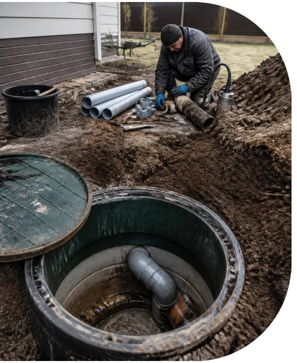 Профессиональный ремонт септика в Беслане с гарантией на работы
